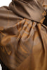Rising Sun On Brown Grey Pashmina With Tassels