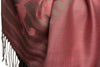 Rising Sun On Pink Grey Pashmina With Tassels