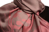 Rising Sun On Pink Grey Pashmina With Tassels