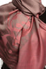 Rising Sun On Pink Grey Pashmina With Tassels