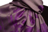Rising Sun On Purple Pashmina With Tassels
