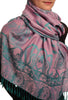 Moroccan Rose On Rose Pink Pashmina With Tassels