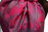 Moroccan Rose On Magenta Pink Pashmina With Tassels