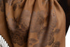 Roses On Mocha Pashmina With Tassels