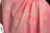 Roses On Pink Pashmina With Tassels