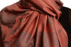 Roses On Coral Pink Pashmina With Tassels