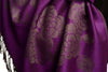 Roses On Purple Pashmina With Tassels