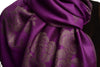 Roses On Purple Pashmina With Tassels