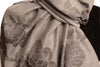 Roses On Silver Grey Pashmina With Tassels