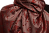 Pearls & Paisleys On Burgundy Red Pashmina With Tassels