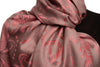 Pearls & Paisleys On Carnation Pink & Grey Pashmina With Tassels