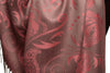 Pearls & Paisleys On Carnation Pink & Grey Pashmina With Tassels