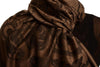 Fern Leaves On Brown Pashmina With Tassels