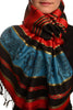 Red Stripes & Gold Lurex Pashmina With Tassels