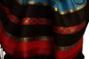 Red Stripes & Gold Lurex Pashmina With Tassels