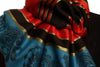 Red Stripes & Gold Lurex Pashmina With Tassels