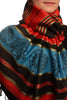 Red Stripes & Gold Lurex Pashmina With Tassels