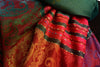 Small Clover On Prussian Blue Ombre Pashmina With Tassels