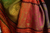 Small Clover On Brown Ombre Pashmina With Tassels