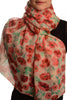 Poppy Flowers On Peach Unisex Scarf & Beach Sarong