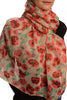 Poppy Flowers On Peach Unisex Scarf & Beach Sarong