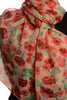 Poppy Flowers On Peach Unisex Scarf & Beach Sarong