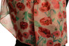 Poppy Flowers On Peach Unisex Scarf & Beach Sarong