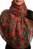 Poppy Flowers On Grey Unisex Scarf & Beach Sarong