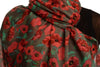 Poppy Flowers On Grey Unisex Scarf & Beach Sarong