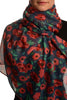 Poppy Flowers On Blue Unisex Scarf & Beach Sarong