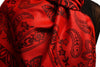 Frames and Paisleys On Red Pashmina Feel With Tassels