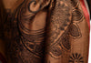 Red Frame & Paisleys On Sienna Brown Pashmina Feel With Tassels