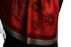 Red Frame & Paisleys On Red Pashmina Feel With Tassels