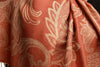 Large Paisleys On Coral Pink Pashmina Feel With Tassels