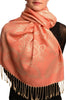 Large Paisleys On Dark Puce Pink Pashmina Feel With Tassels