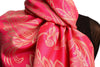 Large Paisleys On Fuchsia Pink Pashmina Feel With Tassels