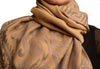 Meander & Paisleys On Beige Pashmina Feel With Tassels