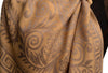 Meander & Paisleys On Beige Pashmina Feel With Tassels