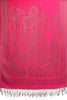 Meander & Paisleys On Fuchsia Pink Pashmina Feel With Tassels