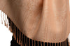 Tan Beige Paisleys Pashmina Feel With Tassels