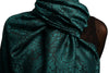 Prussian Blue & Black Paisleys Pashmina Feel With Tassels