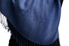 Violet Blue Paisleys Pashmina Feel With Tassels
