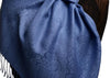 Violet Blue Paisleys Pashmina Feel With Tassels