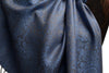 Violet Blue & Grey Paisleys Pashmina Feel With Tassels