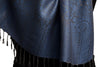 Violet Blue & Grey Paisleys Pashmina Feel With Tassels