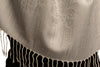 Silver Grey Paisleys Pashmina Feel With Tassels