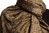 Brown & Black Paisleys Pashmina Feel With Tassels