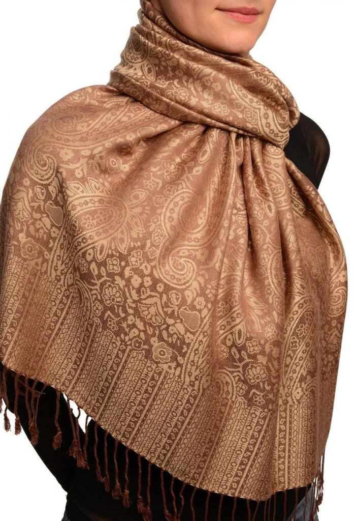 LissKiss Large Ombre Paisley On Magenta Pashmina Feel With Tassels - Scarf  at  Women's Clothing store