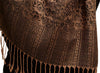 Mocha & Black Paisleys Pashmina Feel With Tassels