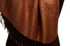 Siena Brown Paisleys Pashmina Feel With Tassels
